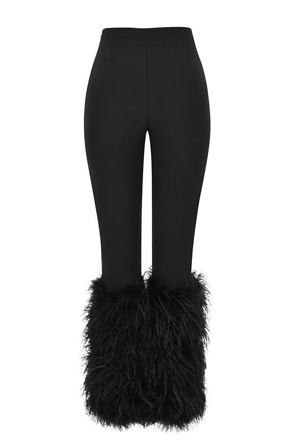Nicolette  black trimmed trousers Product Image