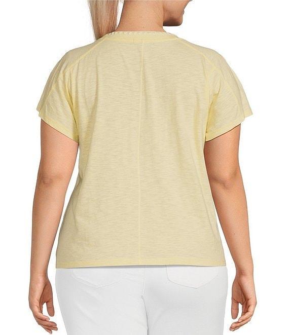 Democracy Plus Size Embroidered #double;Make Lemonade#double; Pocket Tee Product Image