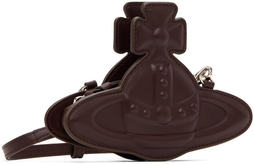 VIVIENNE WESTWOOD Brown Nano Orb Crossbody Bag In Aw24-d408 Product Image