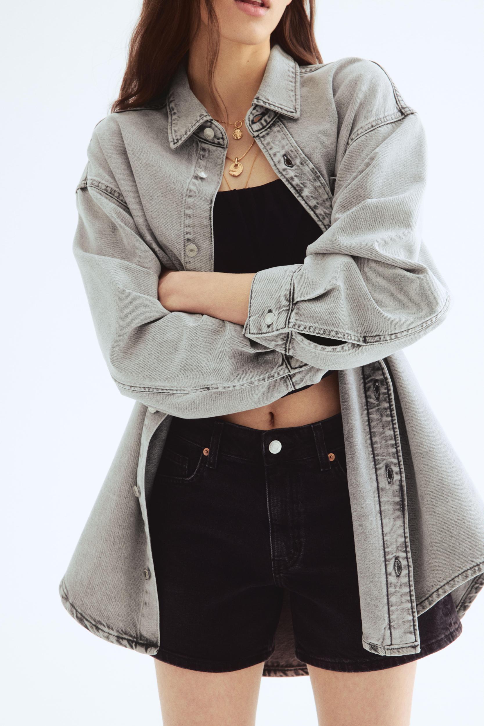 Feather Soft Oversized Denim Shirt Product Image