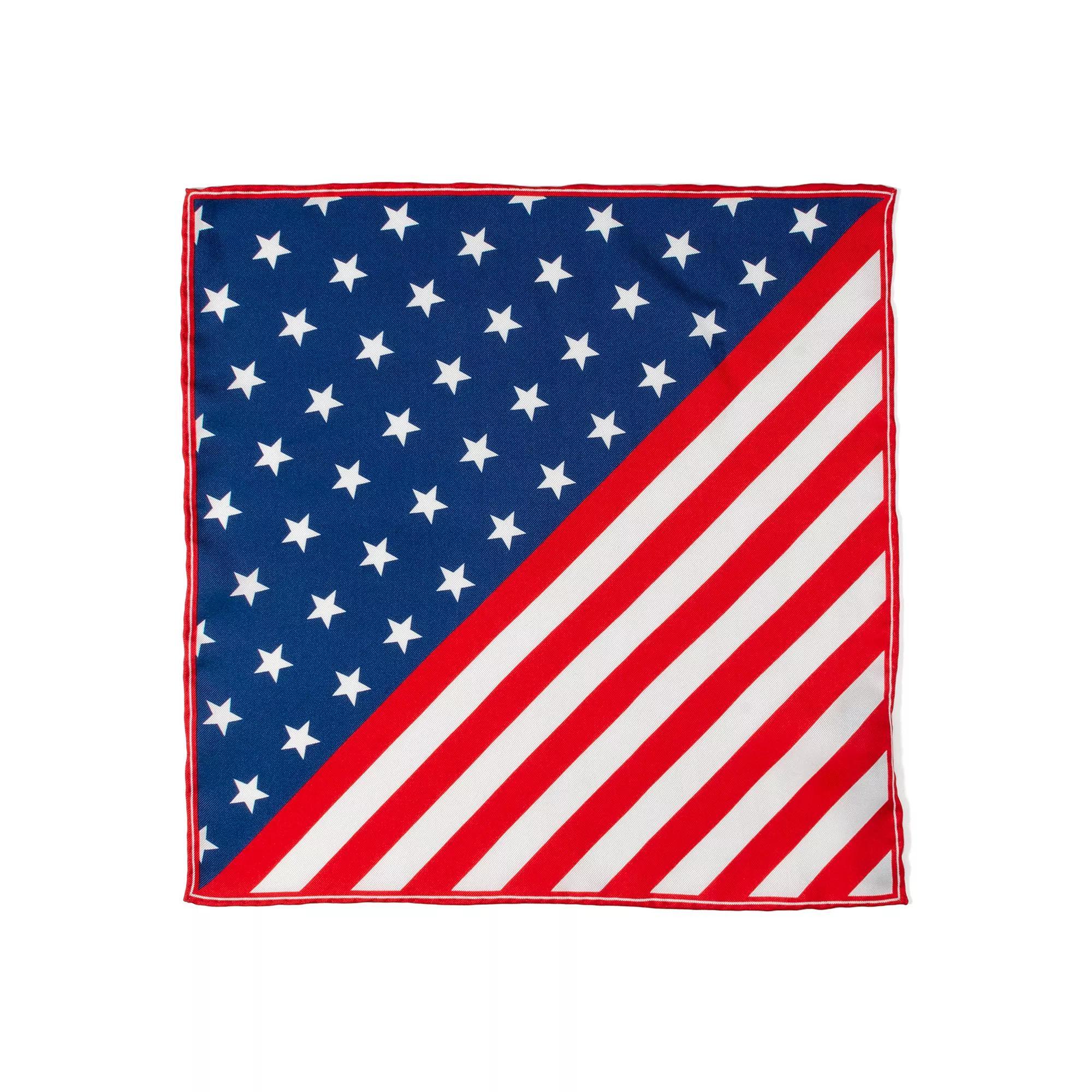 Men's Cuff Links, Inc. Stars and Stripes Pocket Square, Stars & Stripes Product Image