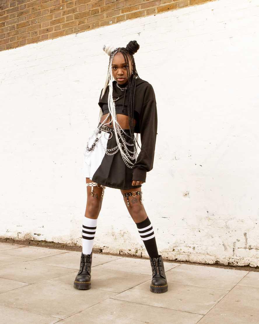 Dr Martens Sinclair flatform zip tumbled leather boots Product Image