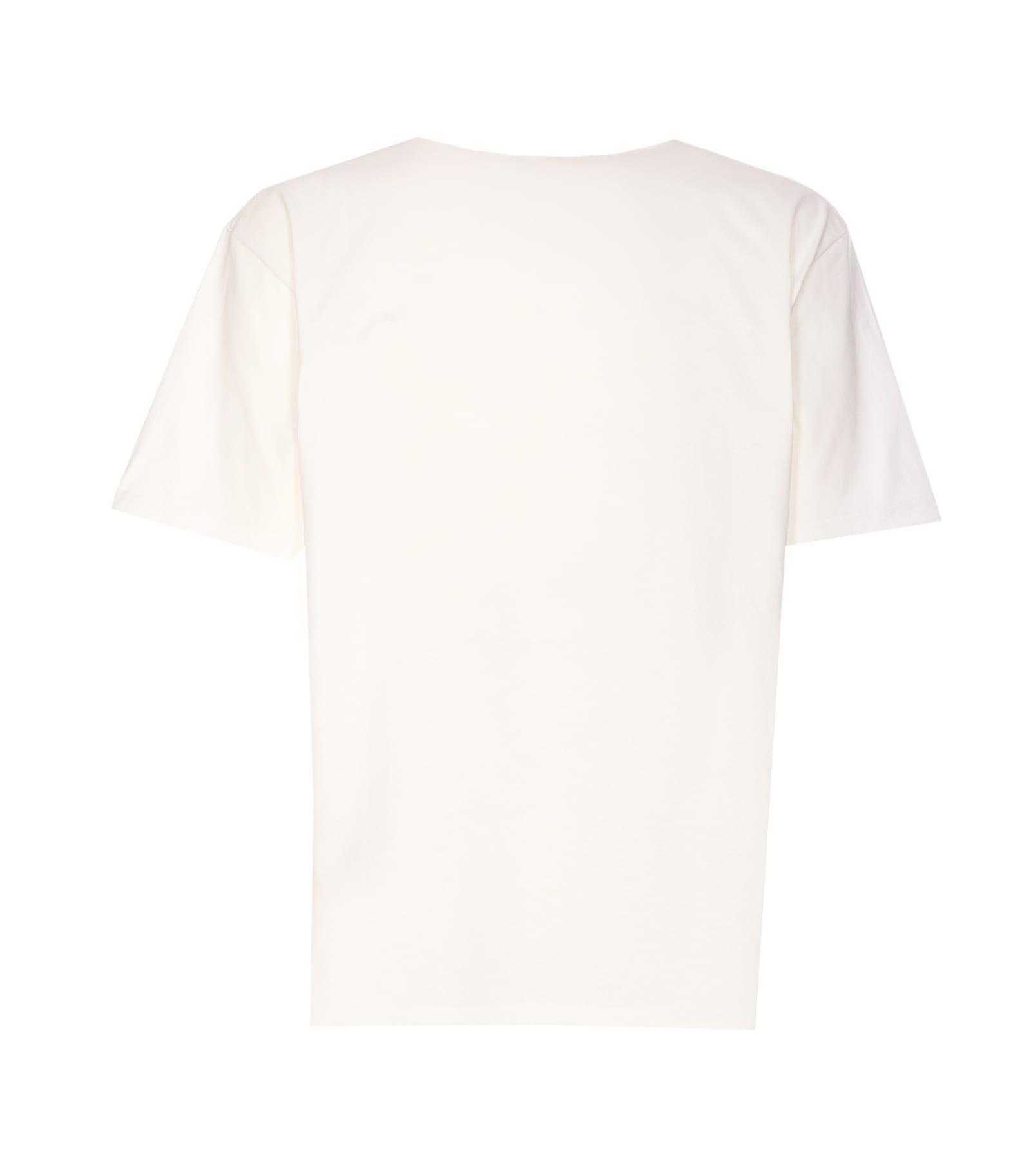 VALENTINO Mens Avorio Logo-print Crew-neck Cotton-jersey T-shirt Product Image