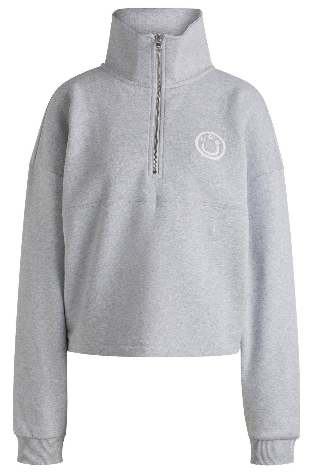 Cotton-terry sweatshirt with seasonal logo graphics Product Image