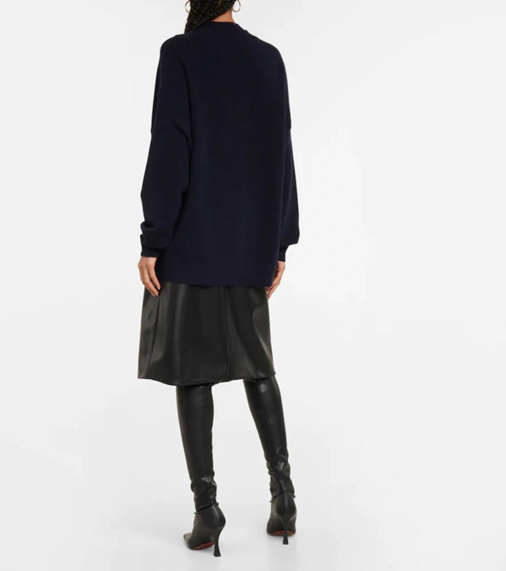 EXTREME CASHMERE Tokyo Cashmere Drop Shoulder Ribbed Cardigan In Black Product Image