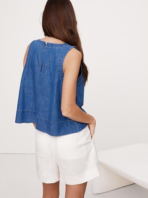 Denim Trapeze Tank Product Image