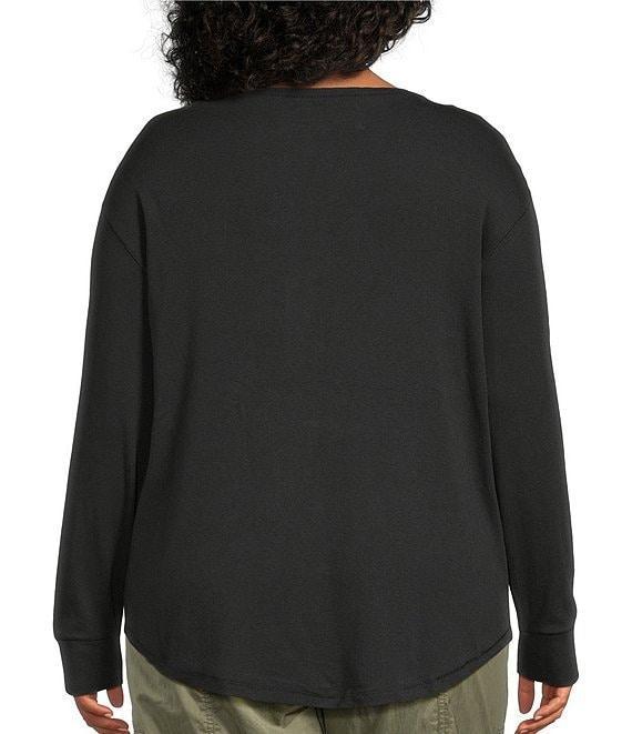 Westbound Plus Size Long Sleeve Crew Neck Pullover Product Image