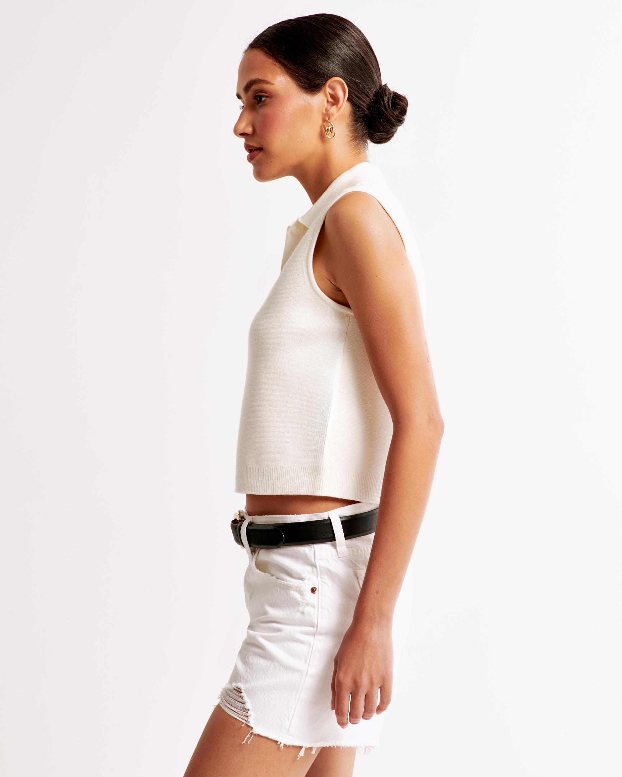 LuxeLoft Sleeveless Notch-Neck Top Product Image