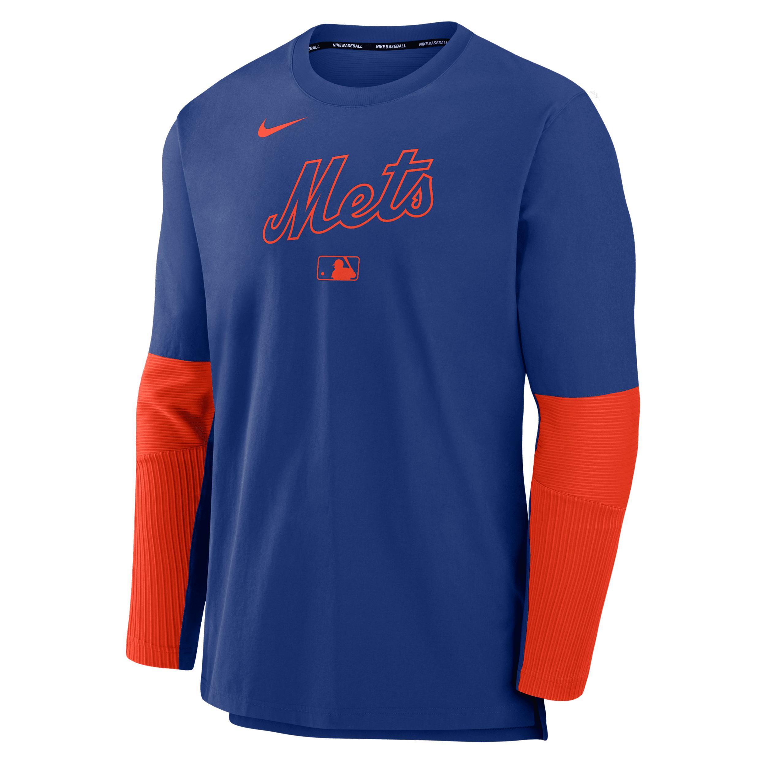 New York Mets Authentic Collection Player Nike Men's Dri-FIT MLB Pullover Sweatshirt Product Image