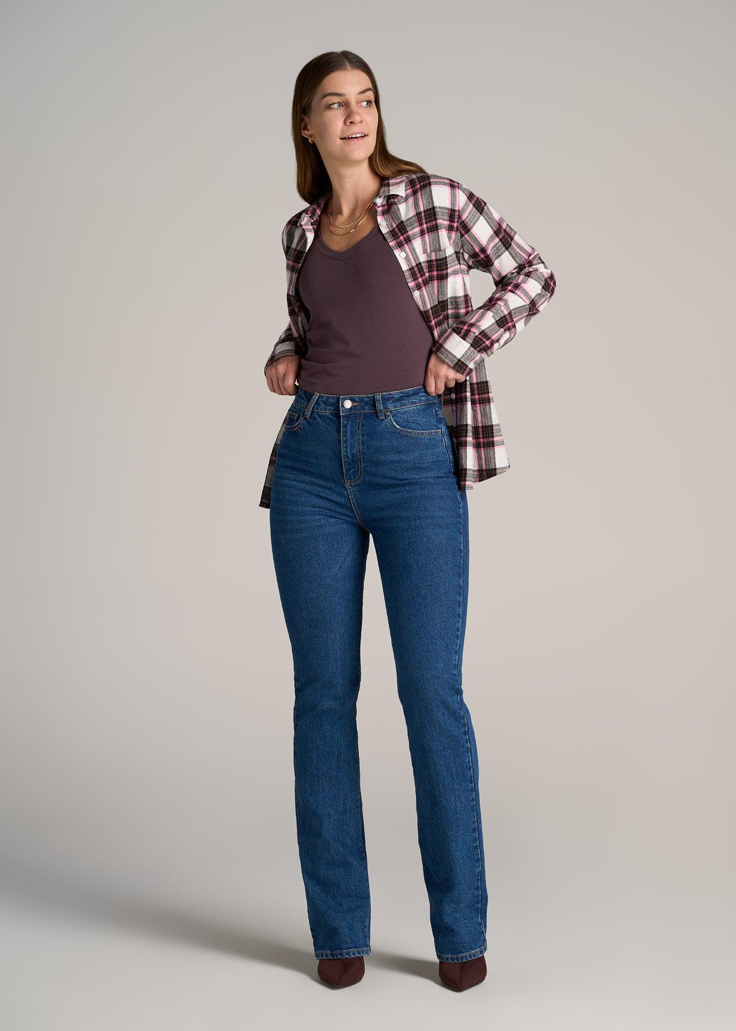 Women's Tall Scoop V-Neck Tee in Merlot Product Image