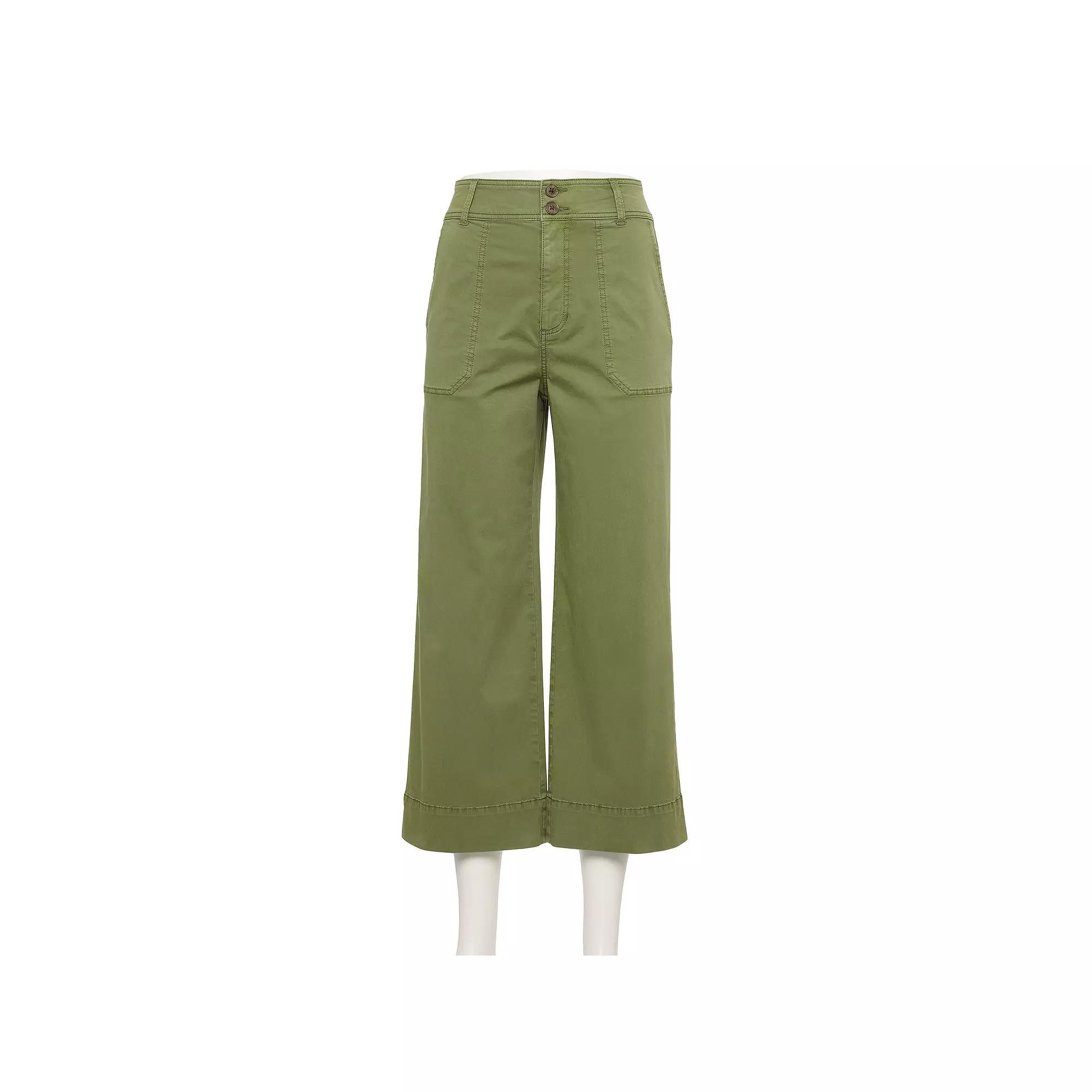 Petite LC Lauren Conrad Laguna Wide Leg Utility Pants, Women's, Size: 10 Petite, Addison Green Product Image
