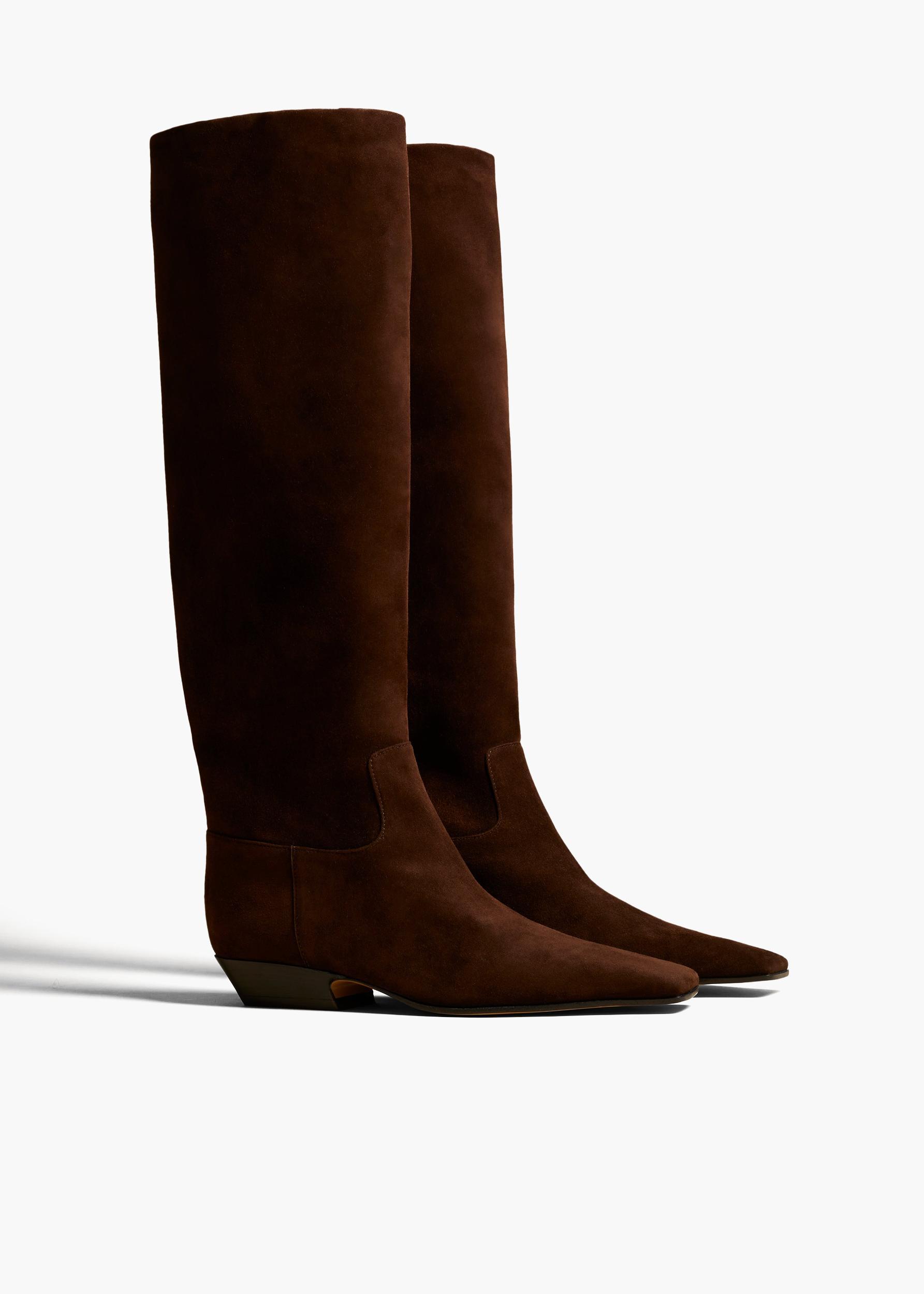 Marfa Knee-High Boot in Coffee Suede Product Image