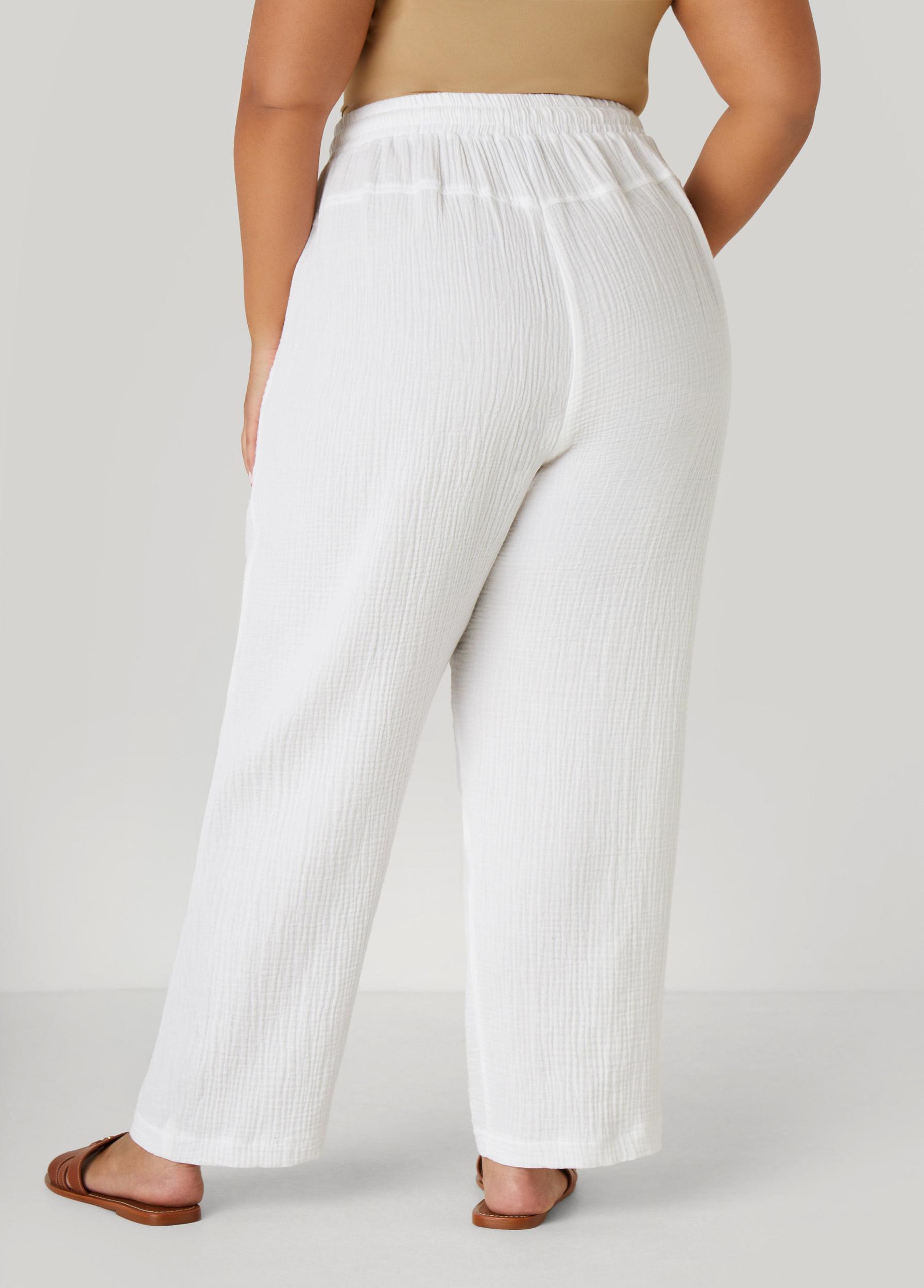 Textured Cotton Gauze Pants Product Image