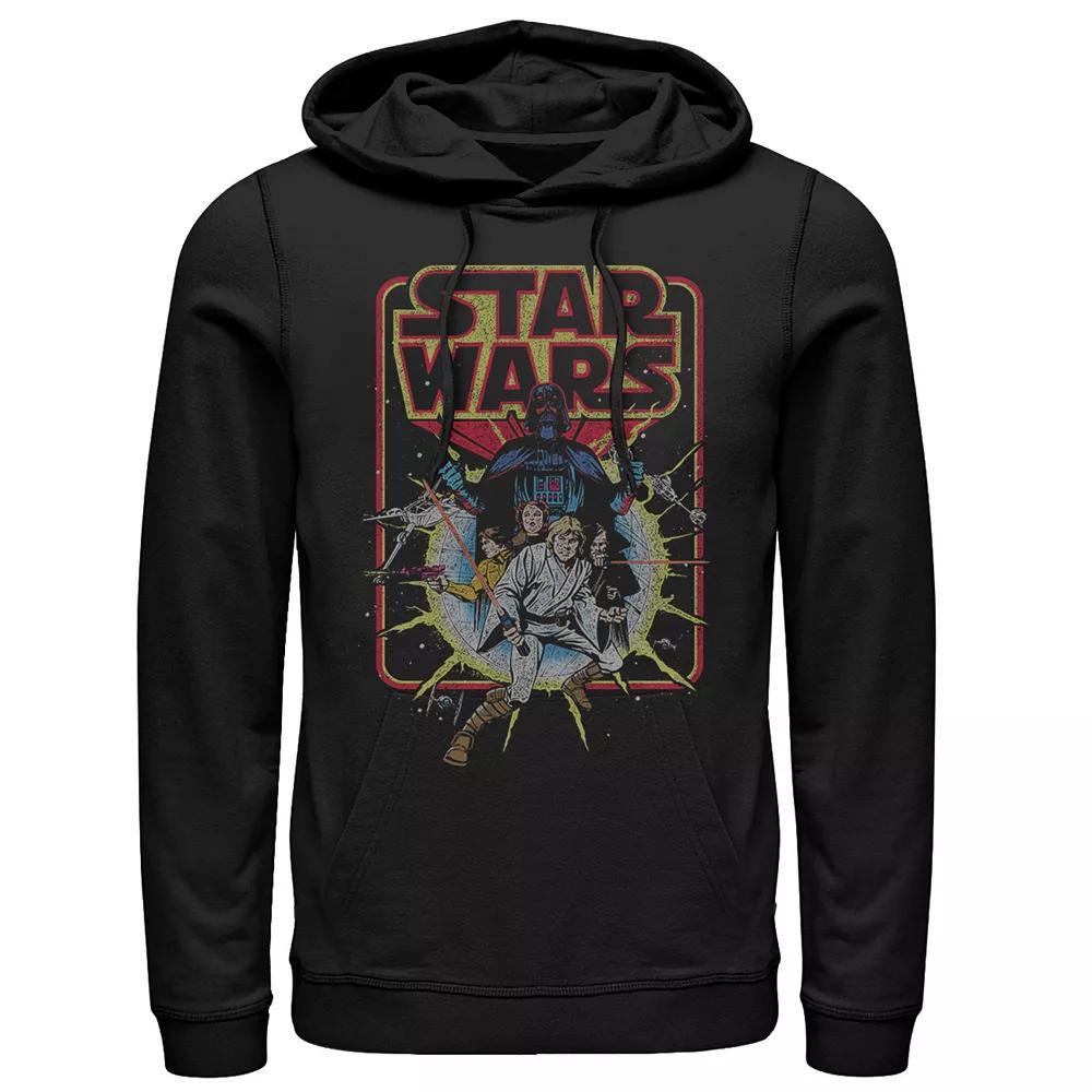 Men's Star Wars Retro Comic Hoodie, Size: 3XL, Black Product Image