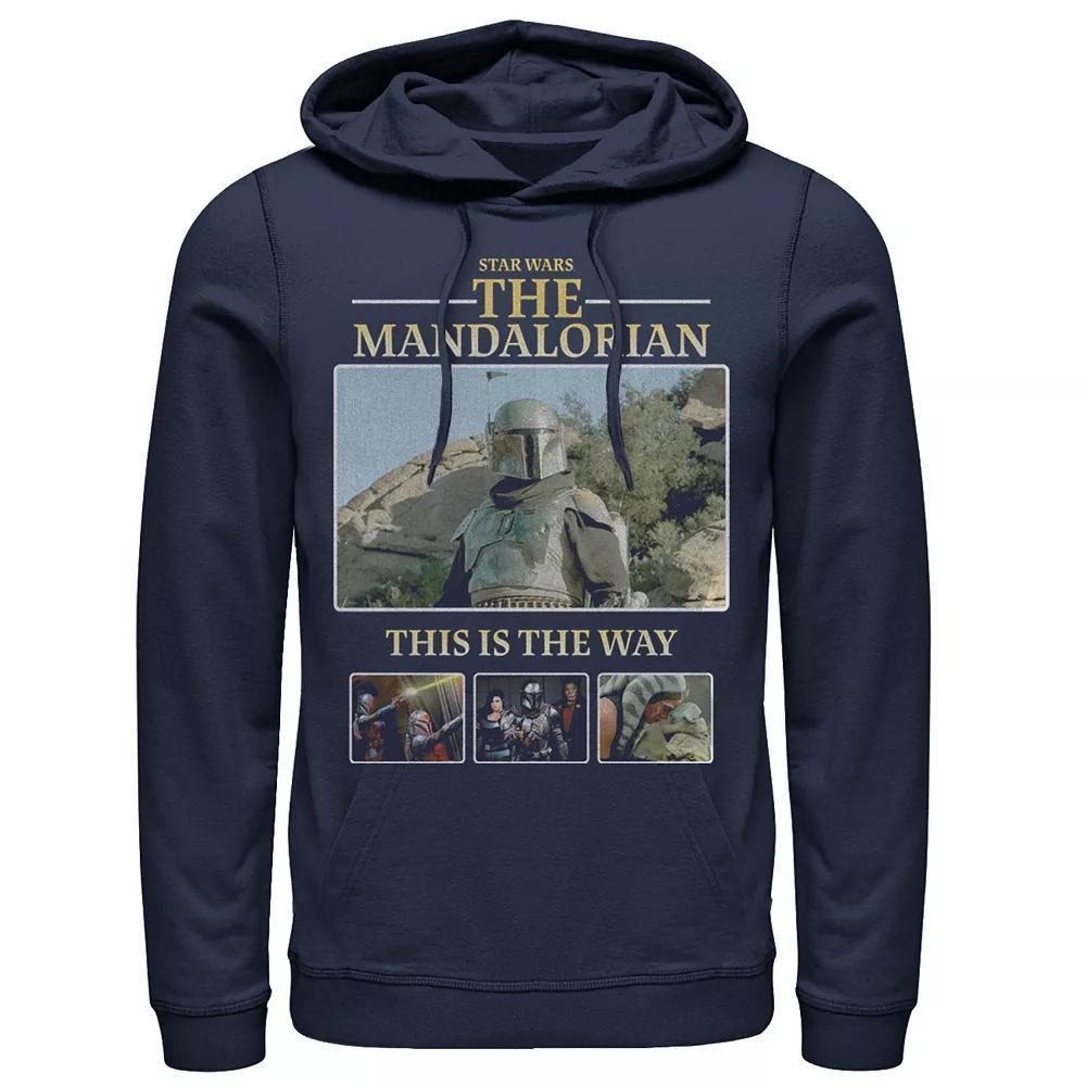 Men's Star Wars The Mandalorian This Is The Way Allies Portrait Panels Hoodie, Size: Medium, Blue Product Image