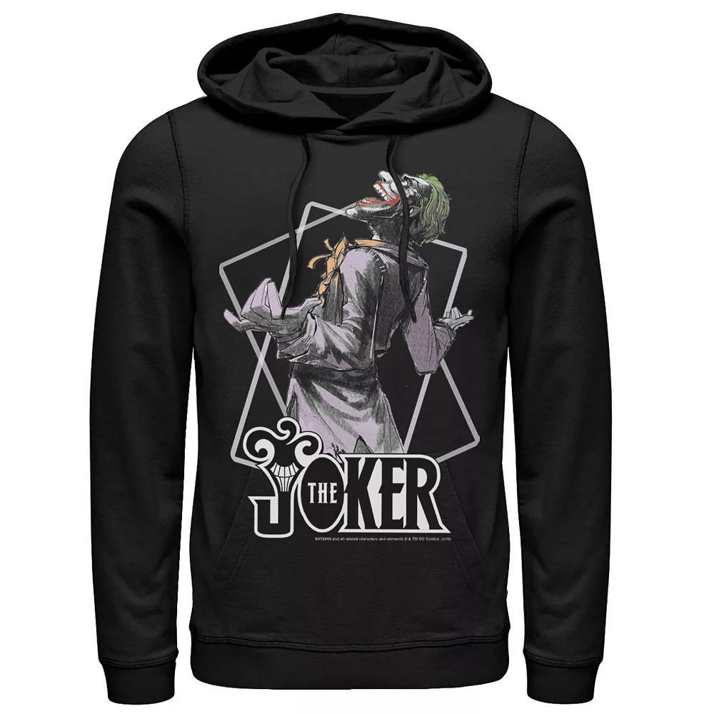 Men's DC Comics The Joker Card Outline Hoodie, Size: XL, Athletic Grey Product Image