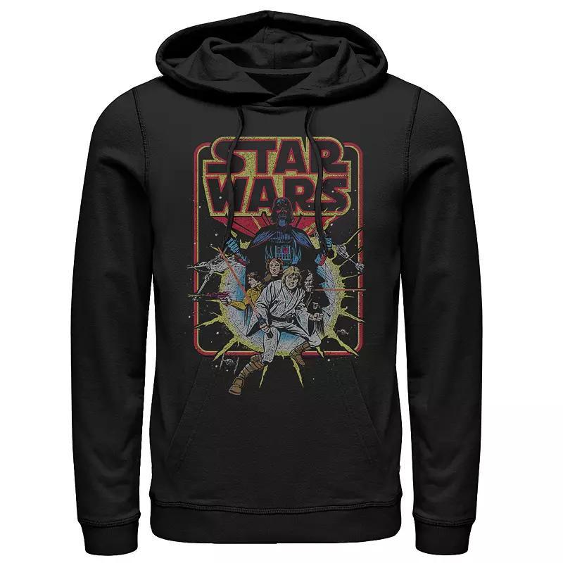 Men's Star Wars Retro Comic Hoodie, Size: 3XL, Black Product Image