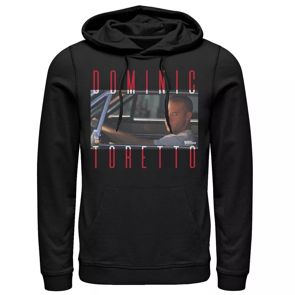 Men's Fast & Furious Dominic Toretto Photo Word Stack Hoodie, Size: XXL, Black Product Image