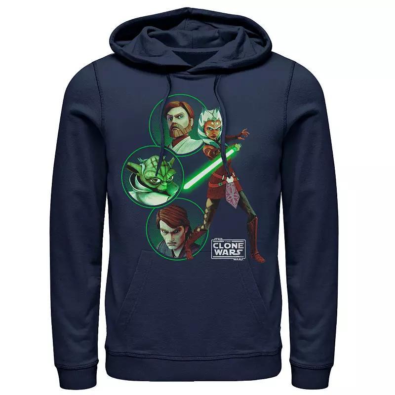 Men's Star Wars Han Sola & Princess Leia Death Star Hearts Hoodie, Size: Small, Blue Product Image
