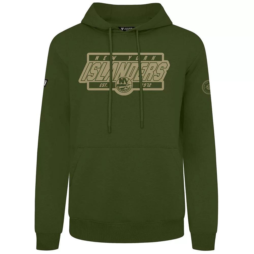 Men's Levelwear Olive New York Islanders Podium Pullover Hoodie, Size: Large, Isl Team Product Image
