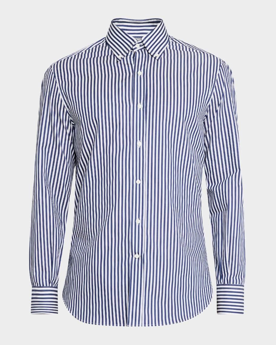 Mens Cotton Bengal Stripe Sport Shirt Product Image