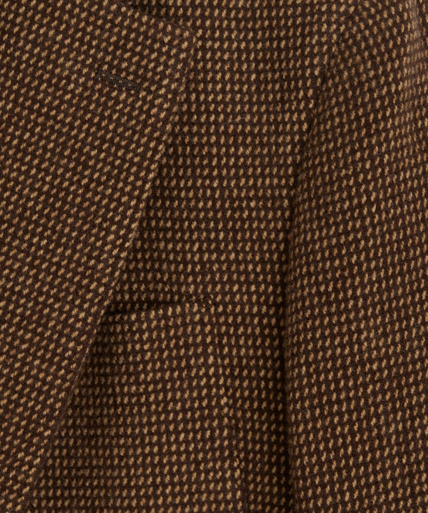 Italian Birdseye Wool Sport Coat in Dark Brown Product Image