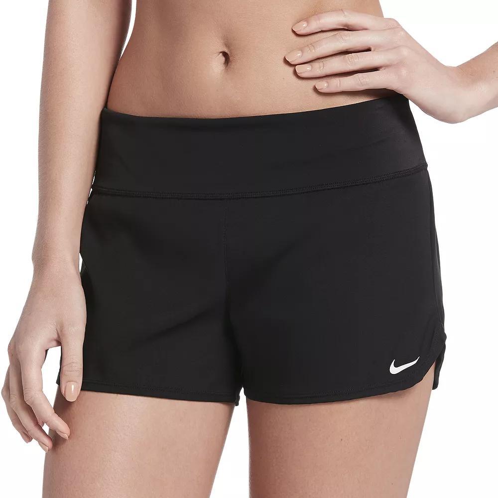 Women's Nike Solid Boardshort Swim Bottoms, Size: Small, Black Navy Product Image