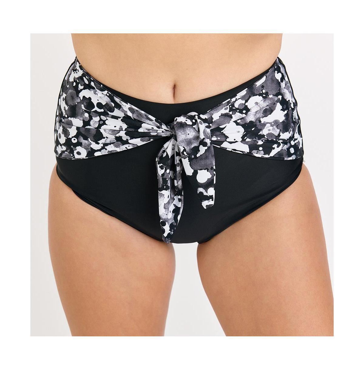 Calypsa Womens High Waisted Bikini Bottom With Front Tie Product Image