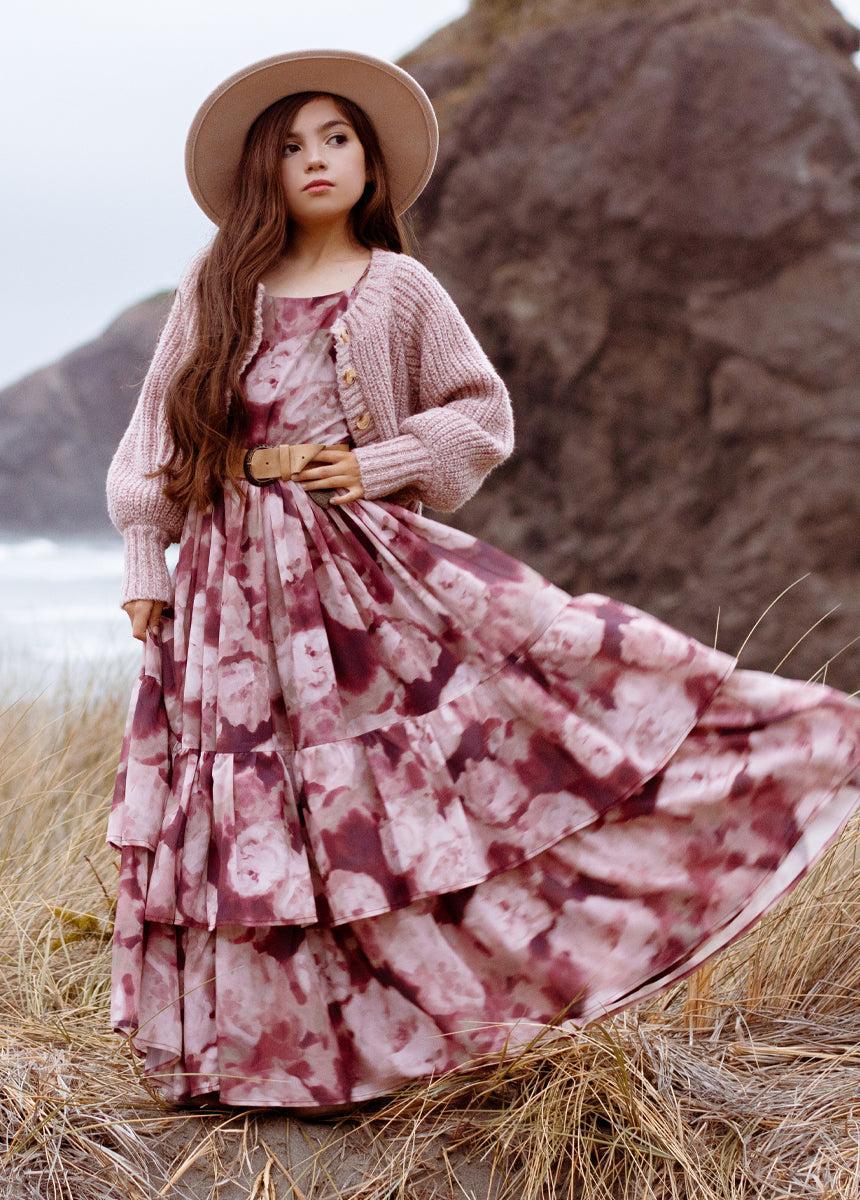 Catrin Dress in Warm Watercolor Girls Product Image