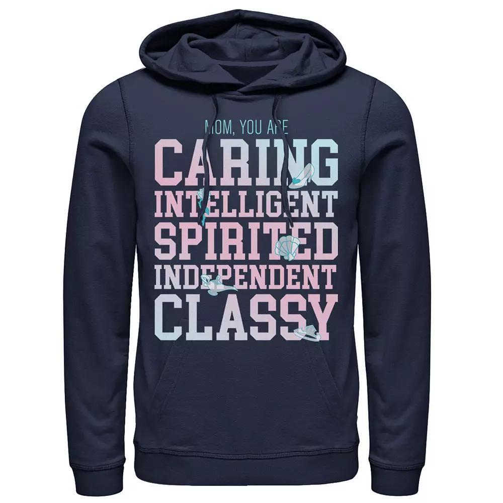 Men's Disney Princess Mom You Are Intelligent Hoodie, Size: XXL, Blue Product Image