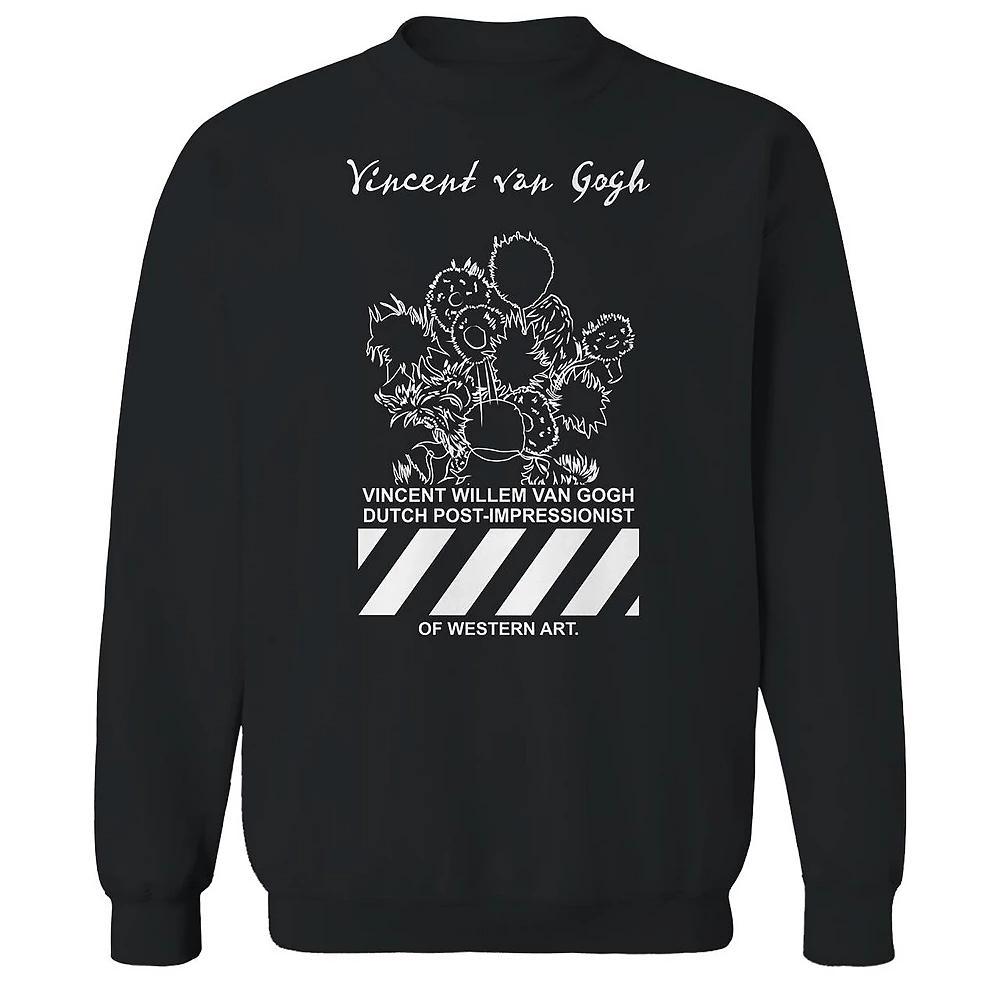 Men's apoh - Van Western Art Graphic Sweatshirt, Size: Large, Black Product Image