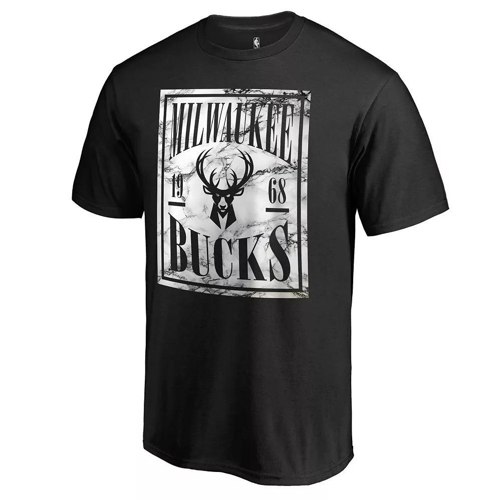 Men's Fanatics Branded Black Milwaukee Bucks Court Vision T-Shirt, Size: Large Product Image