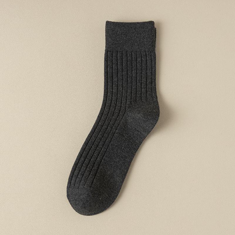 Plain Ribbed Socks / Set Product Image