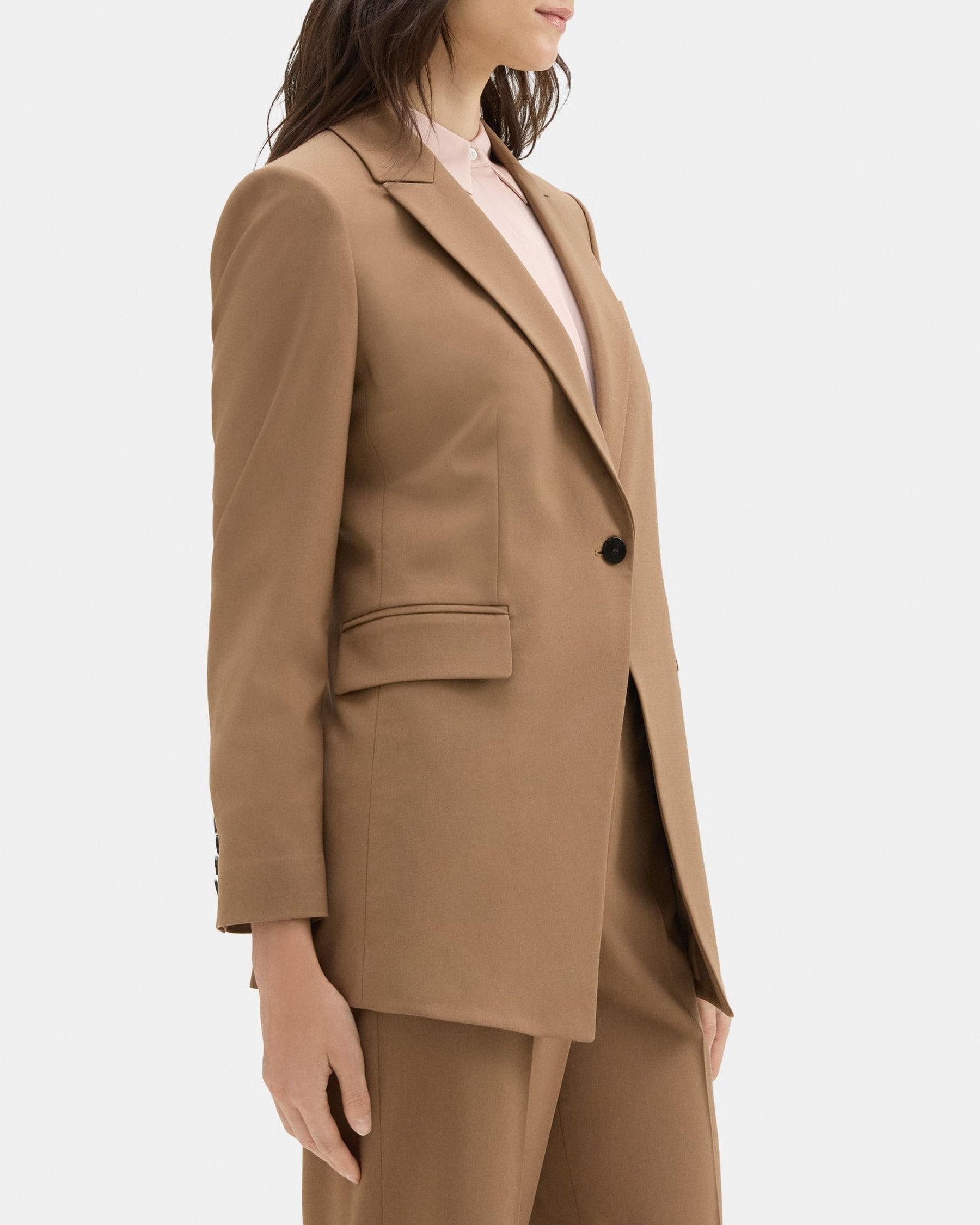 Single-Breasted Blazer in Sevona Stretch Wool Product Image