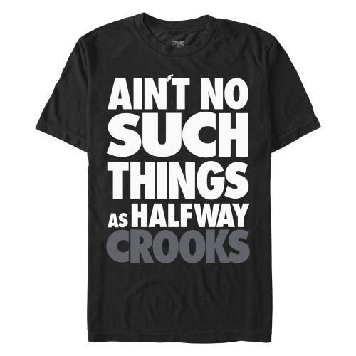 Men's Crooks And Castle No Such Things As Halfway Crooks Graphic Tee, Size: Small, Black Product Image
