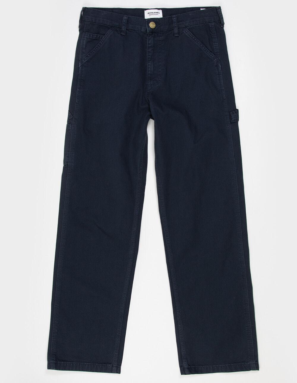 JACK & JONES Eddie Mens Loose Fit Carpenter Pants - CHARCOAL Product Image