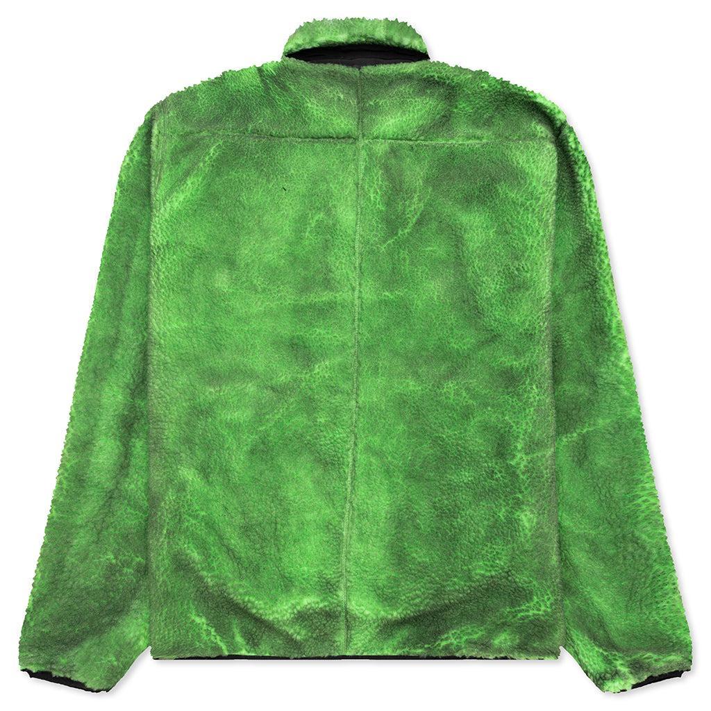 Painted Sherpa Fleece Jacket - Green Male Product Image