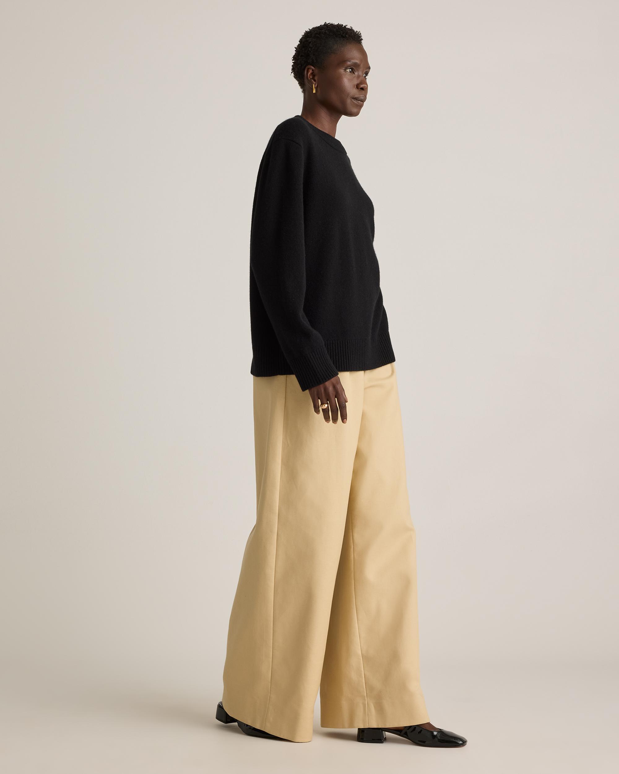 Quince | Women's Mongolian Cashmere OverSized Crewneck Sweater Product Image