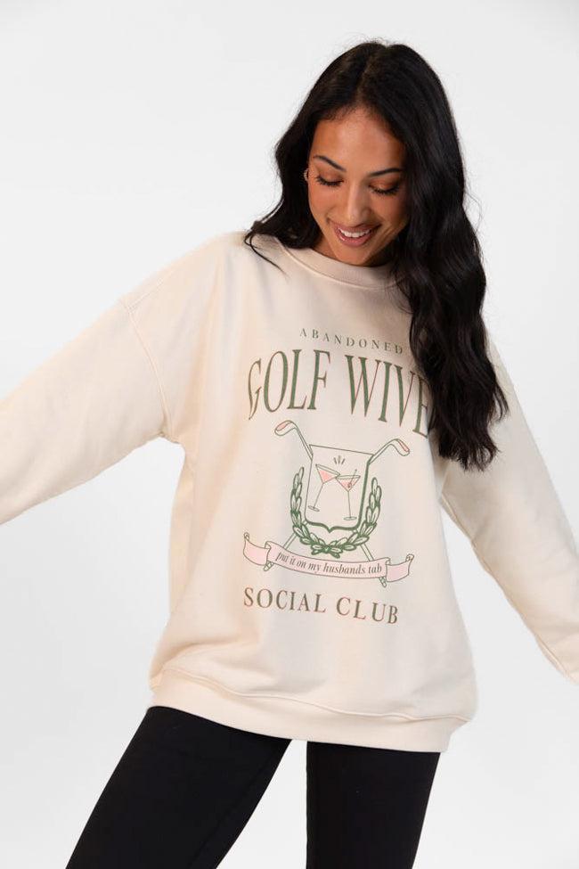 Golf Wives Cream Graphic Sweatshirt SALE Product Image