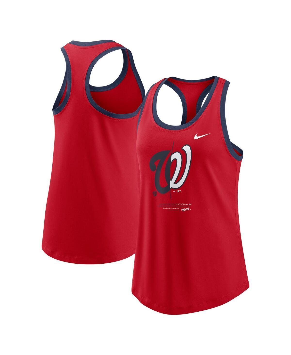 Women's Nike Red Washington Nationals Tech Tank Top, Size: Small Product Image