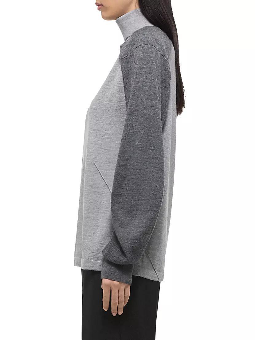 Apex Silk-Blend Turtleneck Top Product Image