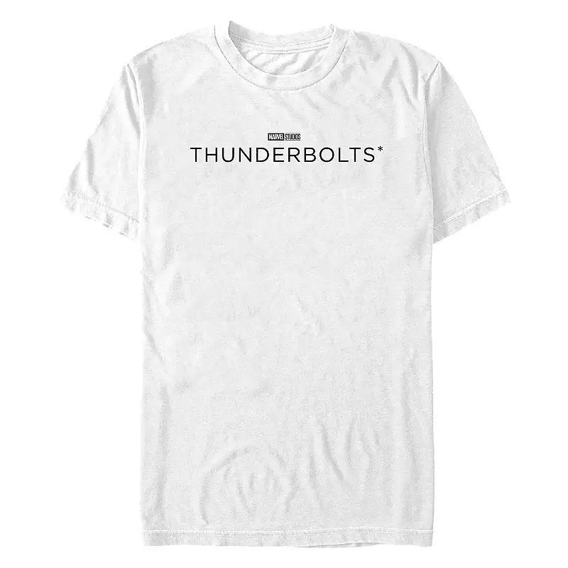 Big & Tall Marvel Thunderbolts Title Logo Graphic Tee, Men's, Size: 4XL, White Product Image