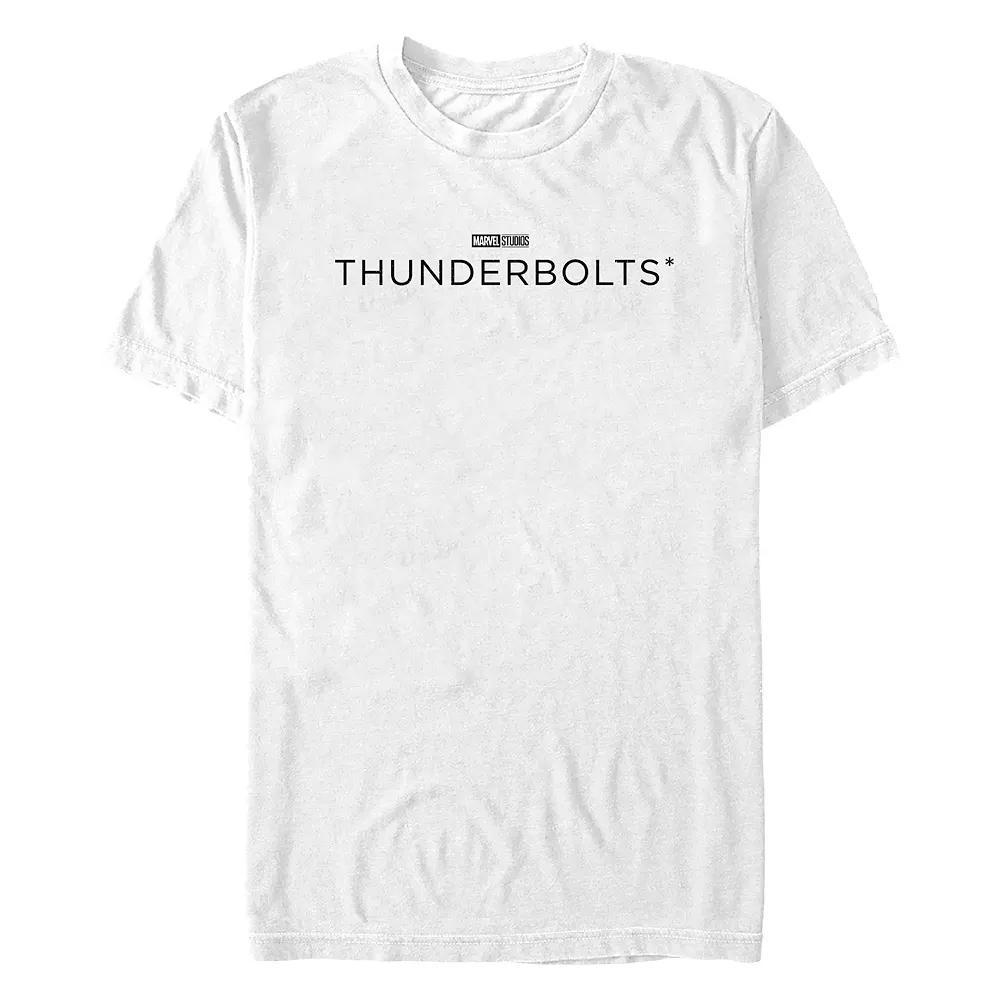Big & Tall Marvel Thunderbolts Title Logo Graphic Tee, Men's, Size: 4XL, White Product Image