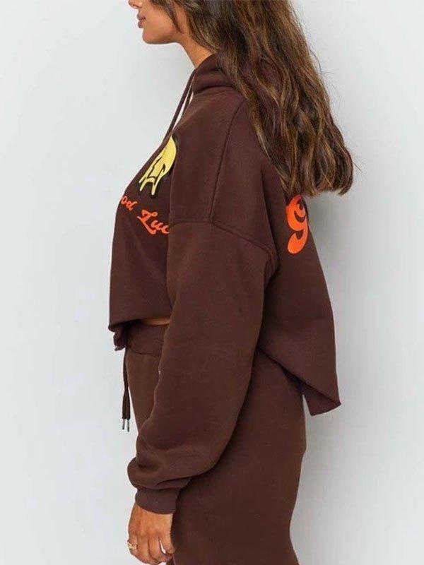 Drip Smile Print Hoodie Product Image
