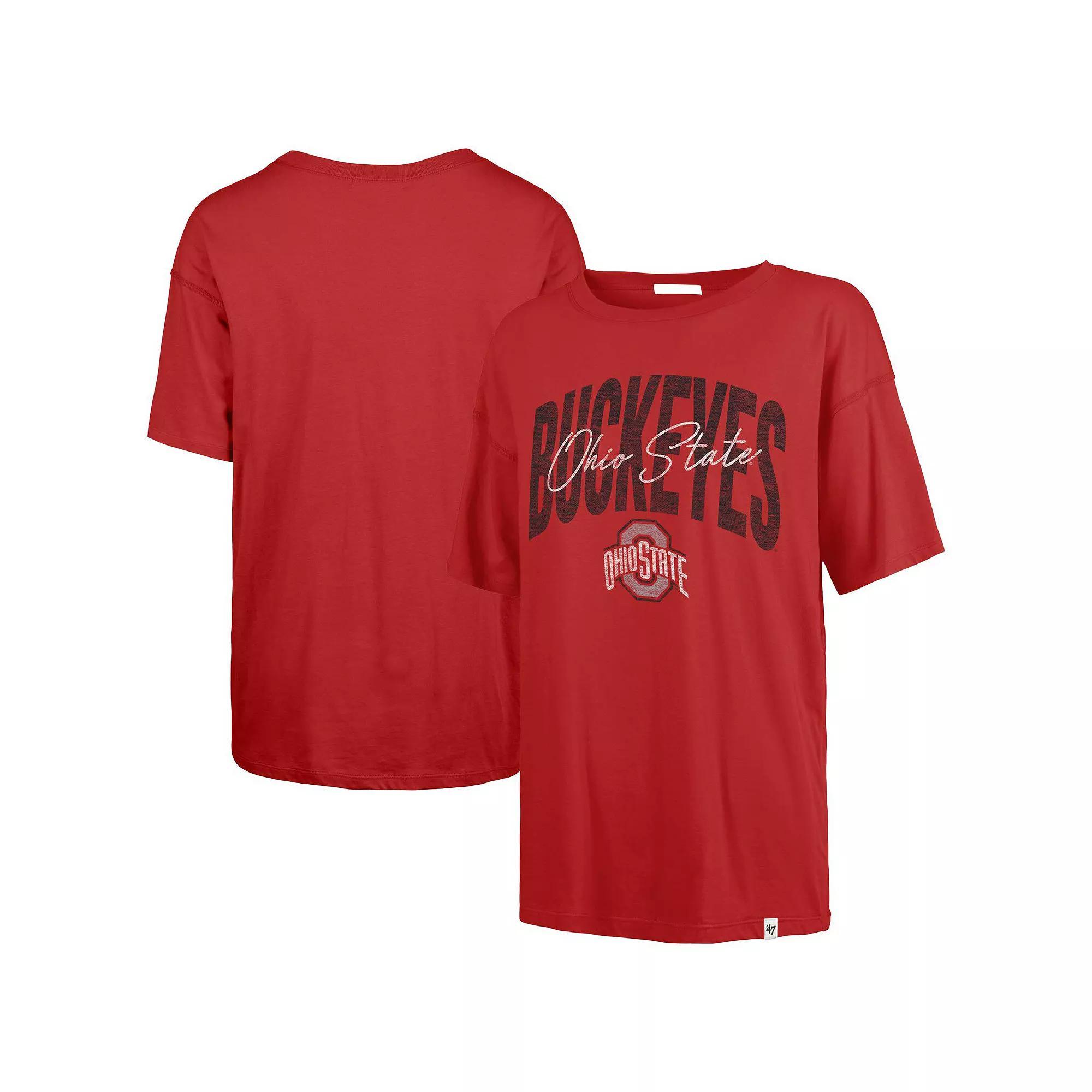 Women's '47  Scarlet Nebraska Huskers Muse Sadie T-Shirt, Size: Small, Red Product Image