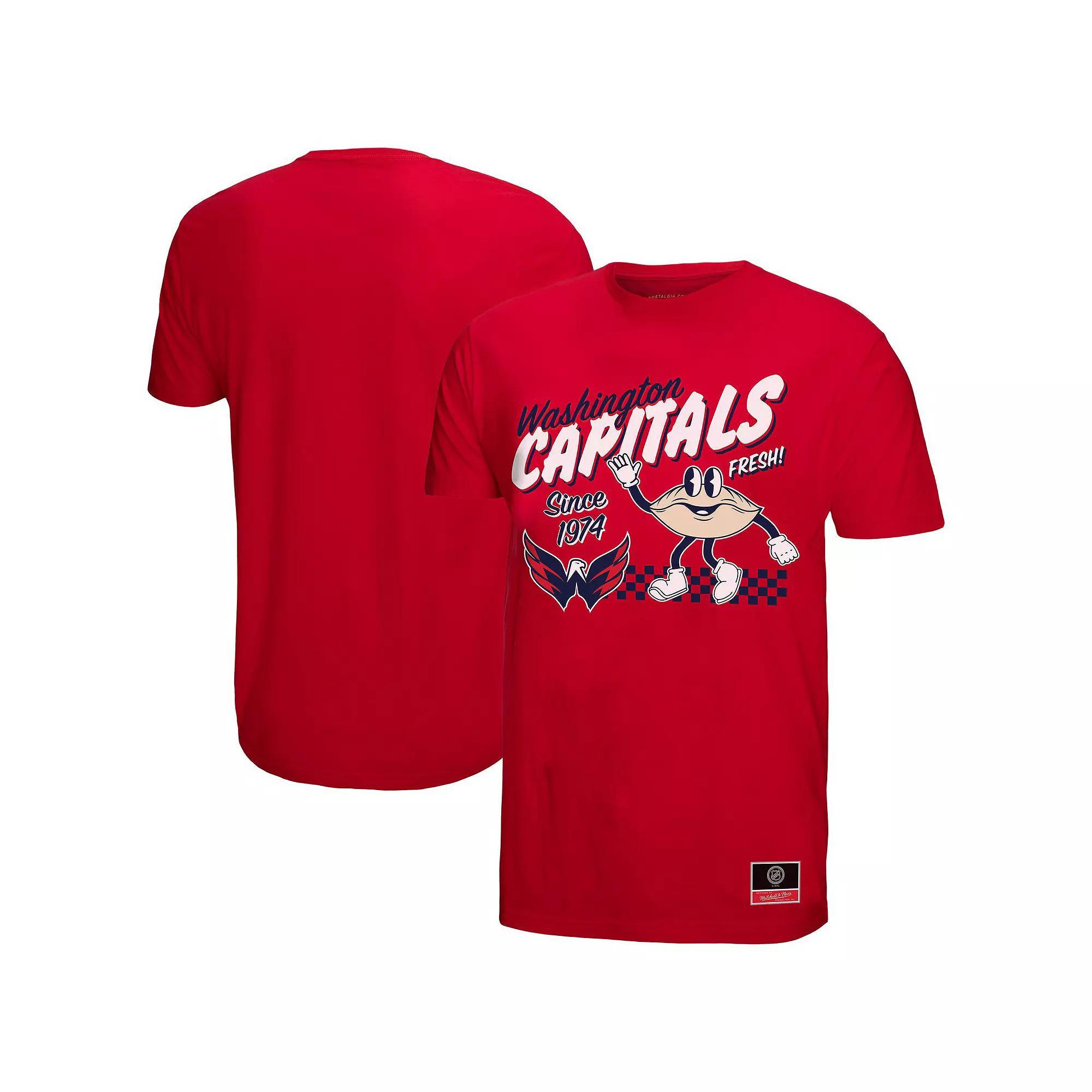 Men's Mitchell & Ness Red Washington Capitals Local Food T-Shirt, Size: 2XL Product Image
