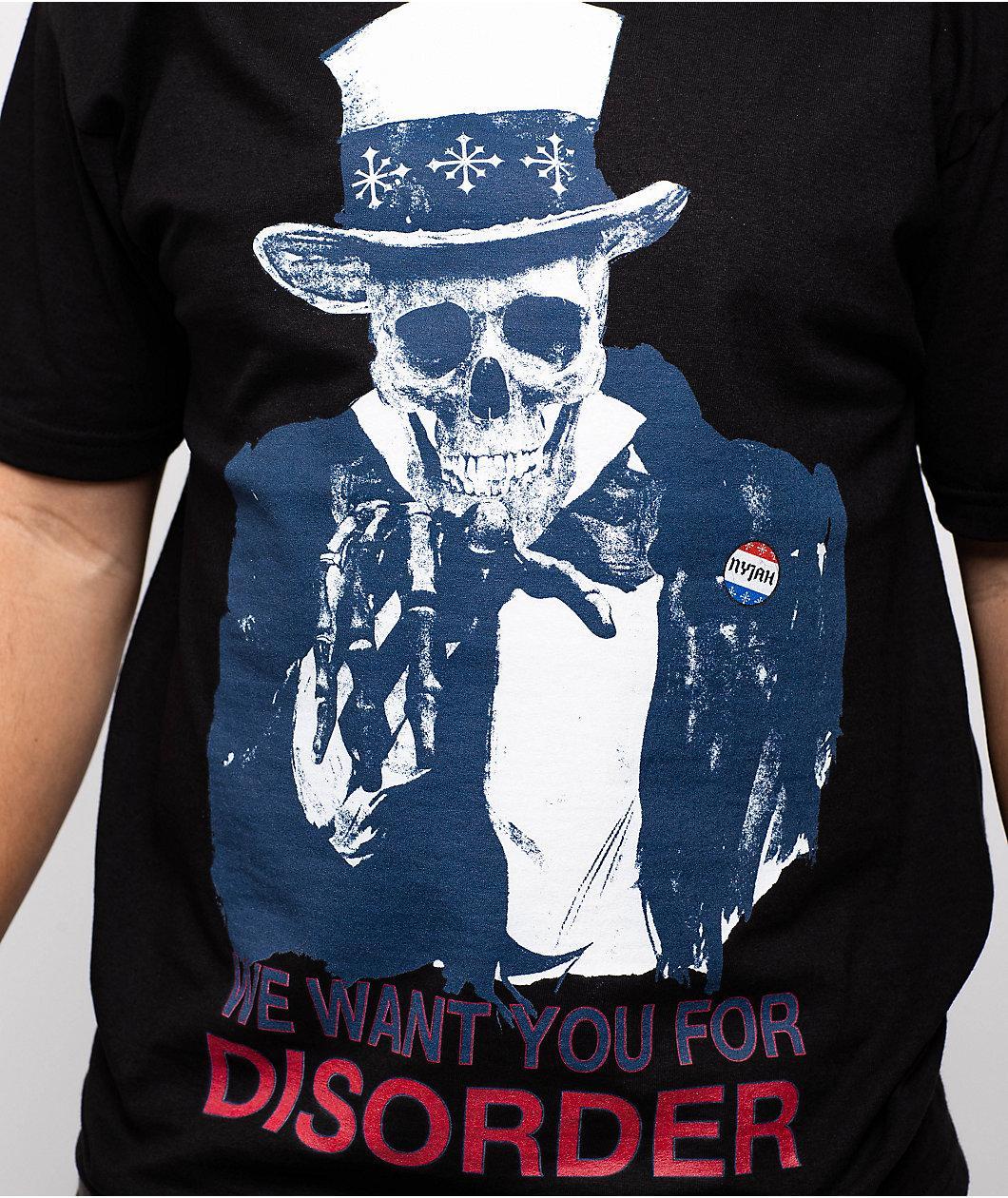 Disorder We Want You Black T-Shirt Product Image