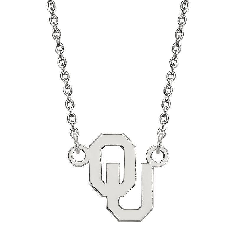 LogoArt Sterling Silver Oklahoma Sooners Pendant Necklace, Women's, Size: 18 mm Product Image