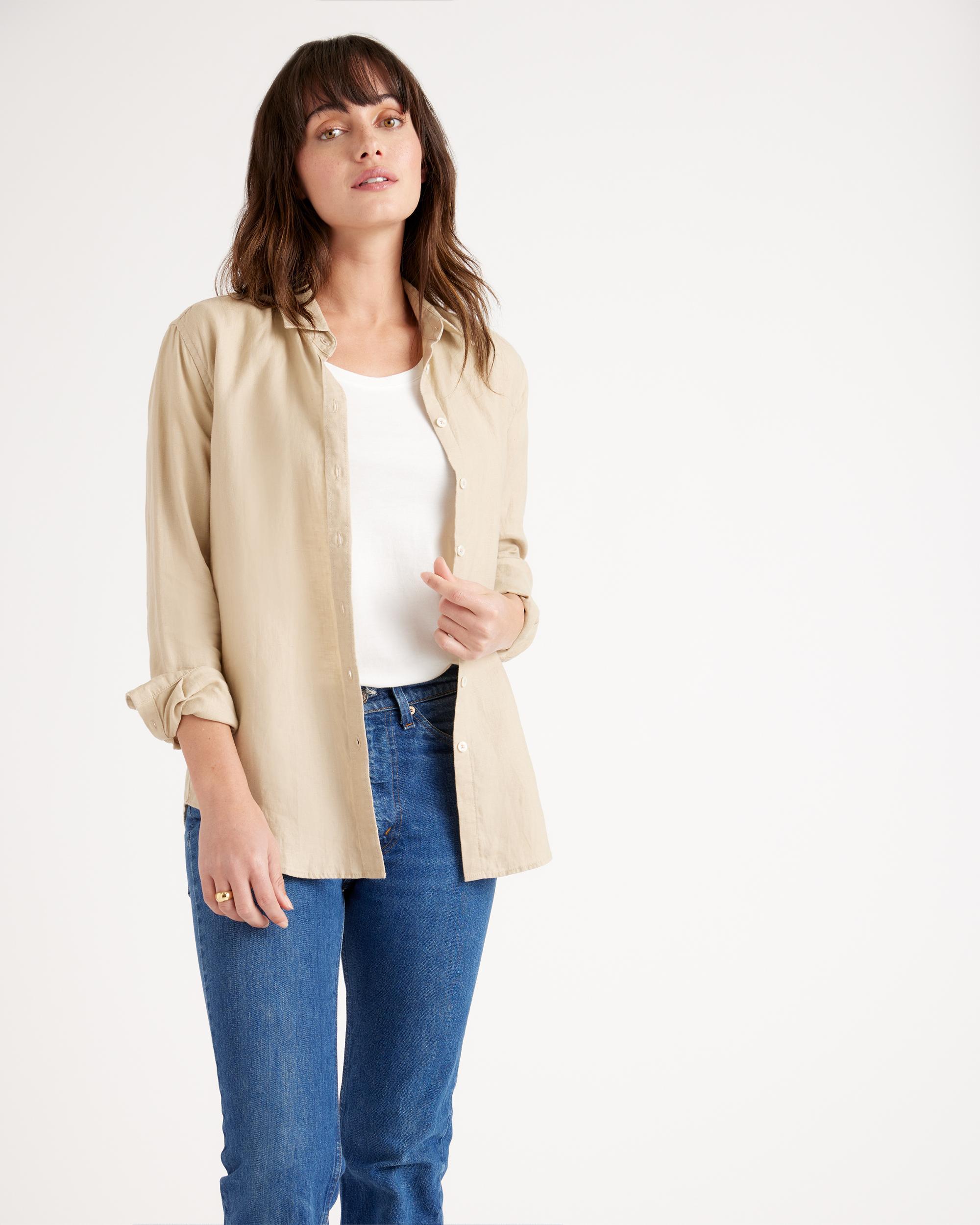 Quince | Women's Long Sleeve Shirt Size XL, Linen Product Image