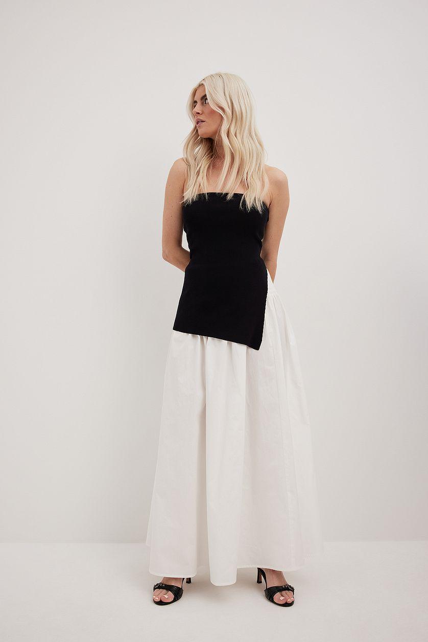 Gathered Maxi Cotton Skirt Product Image
